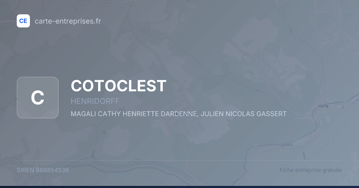 COTOCLEST — 888854536 — fiche entreprise