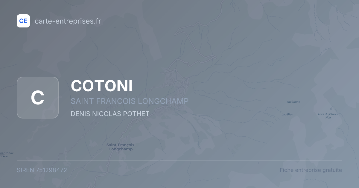 COTONI — 751298472 — fiche entreprise