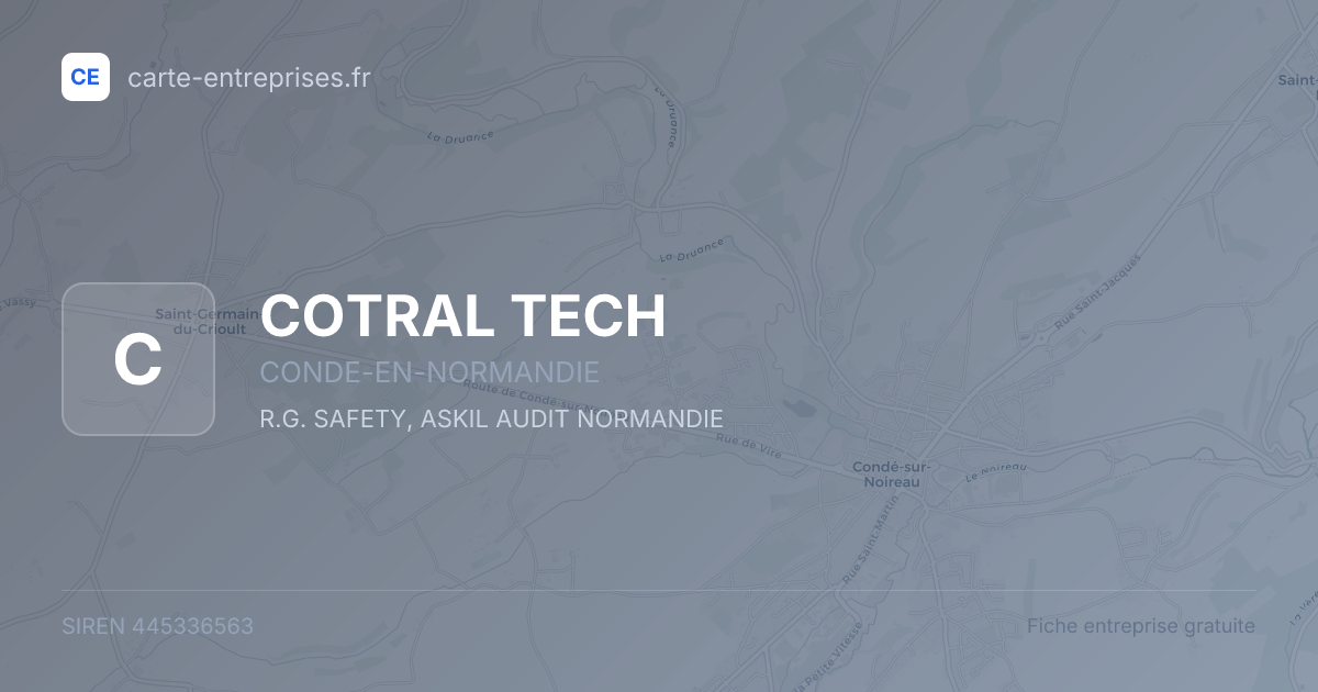 COTRAL TECH — 445336563 — fiche entreprise