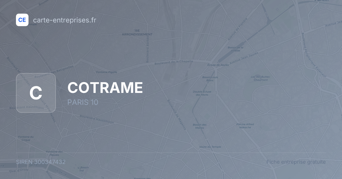 COTRAME — 300347432 — fiche entreprise