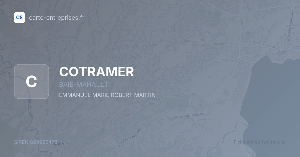 COTRAMER — 829992478 — fiche entreprise