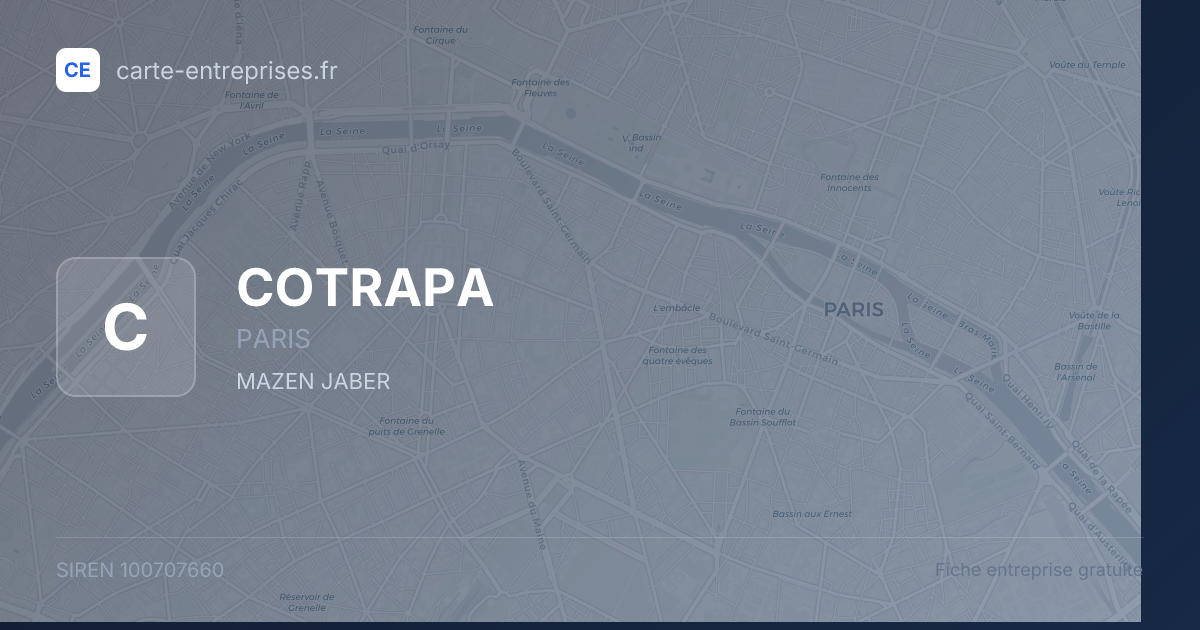 COTRAPA — 100707660 — fiche entreprise