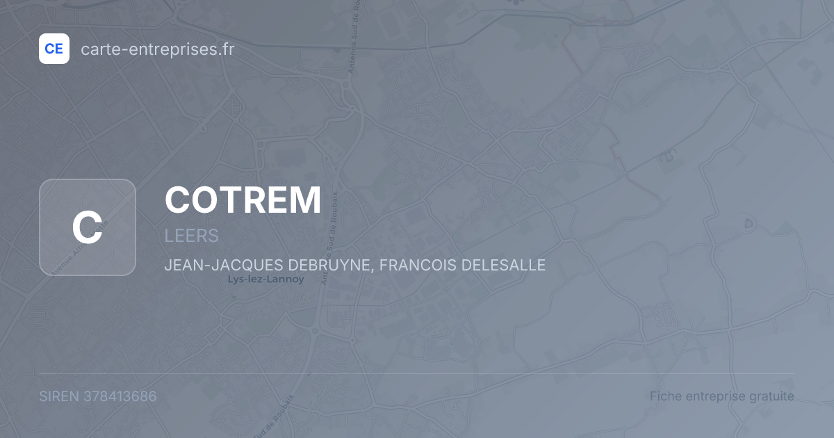 COTREM — 378413686 — fiche entreprise