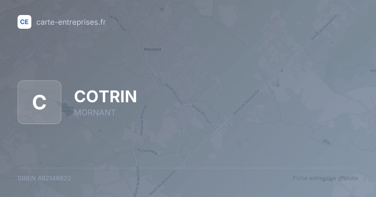 COTRIN — 482148822 — fiche entreprise