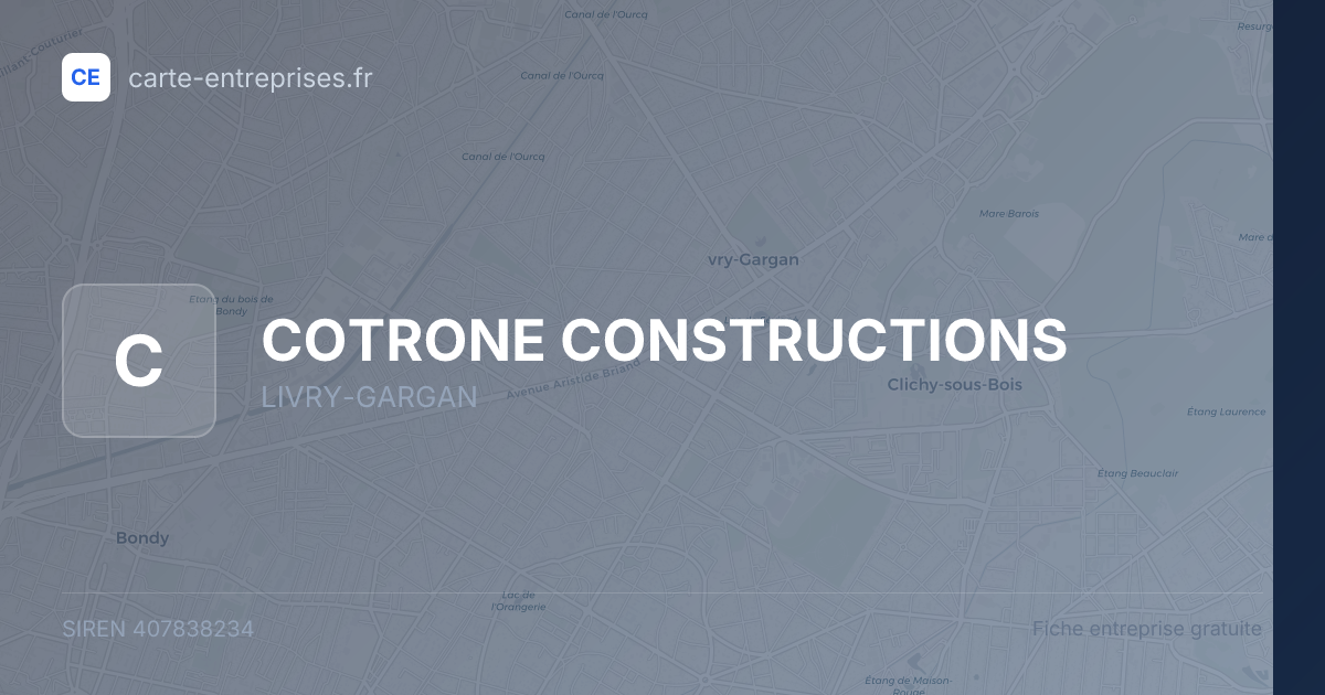 COTRONE CONSTRUCTIONS — 407838234 — fiche entreprise