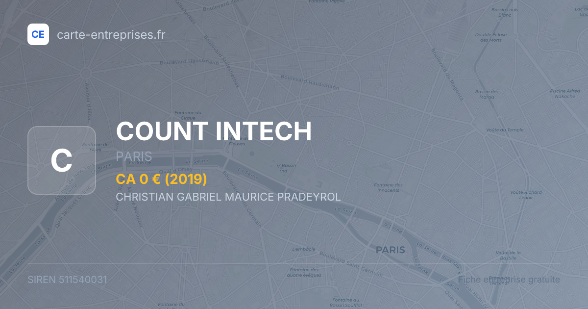 COUNT INTECH — 511540031 — fiche entreprise