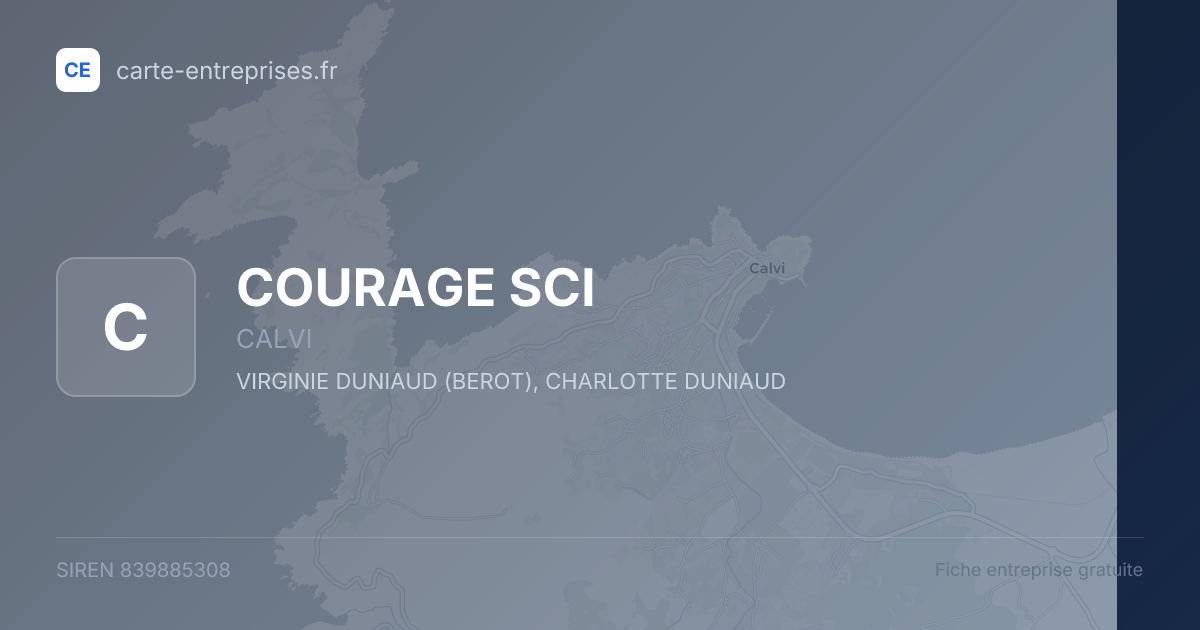 COURAGE SCI — 839885308 — fiche entreprise