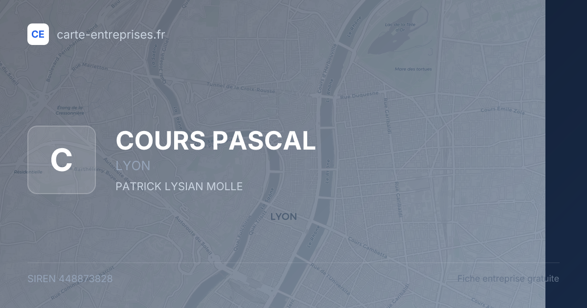 COURS PASCAL — 448873828 — fiche entreprise