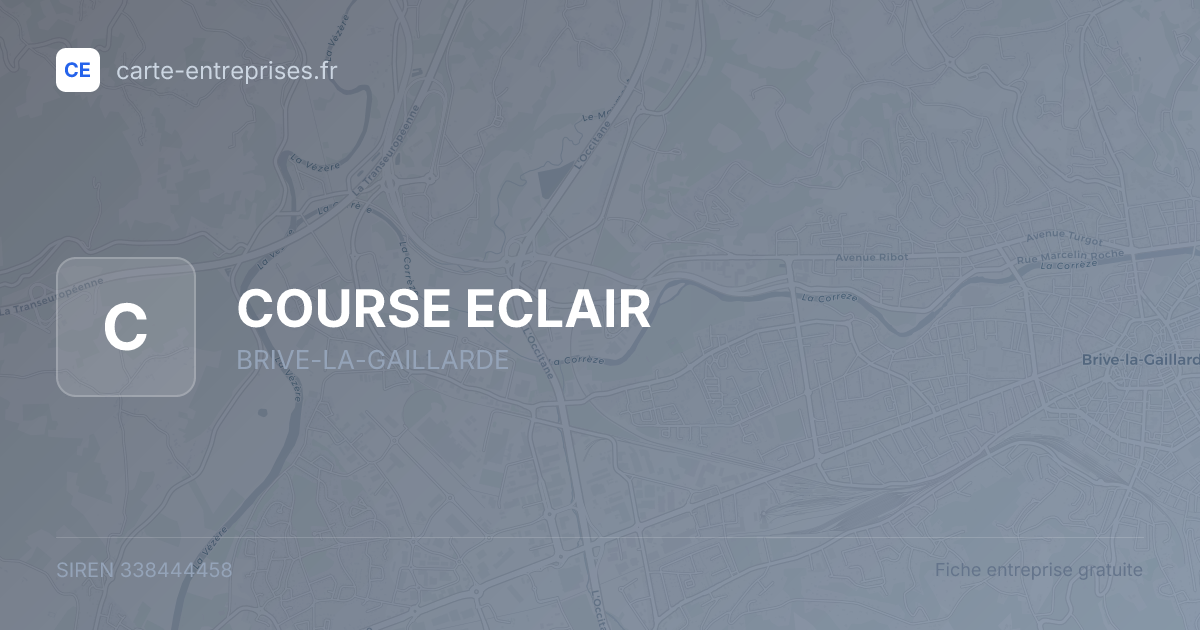 COURSE ECLAIR — 338444458 — fiche entreprise