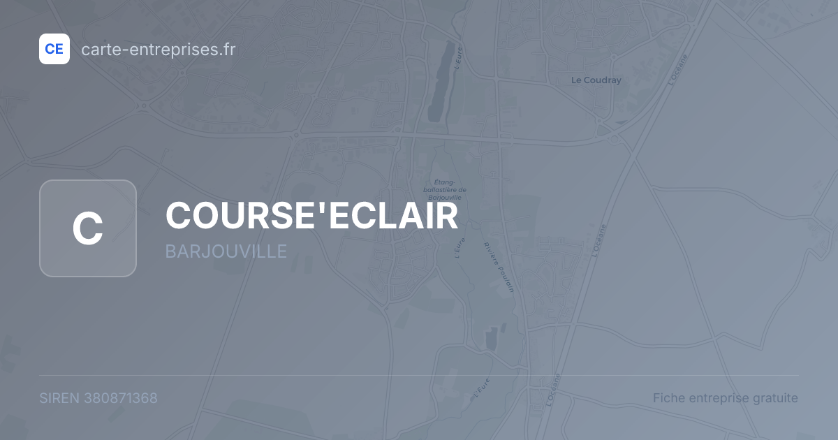 COURSE'ECLAIR — 380871368 — fiche entreprise