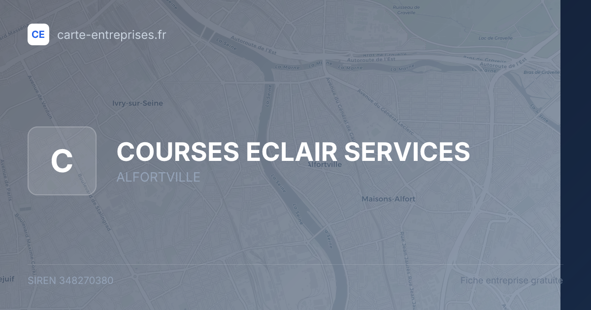 COURSES ECLAIR SERVICES — 348270380 — fiche entreprise