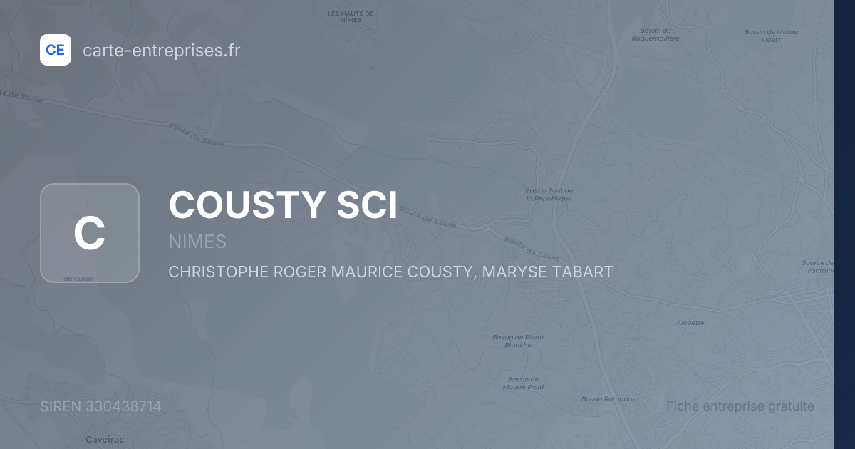 COUSTY SCI — 330438714 — fiche entreprise