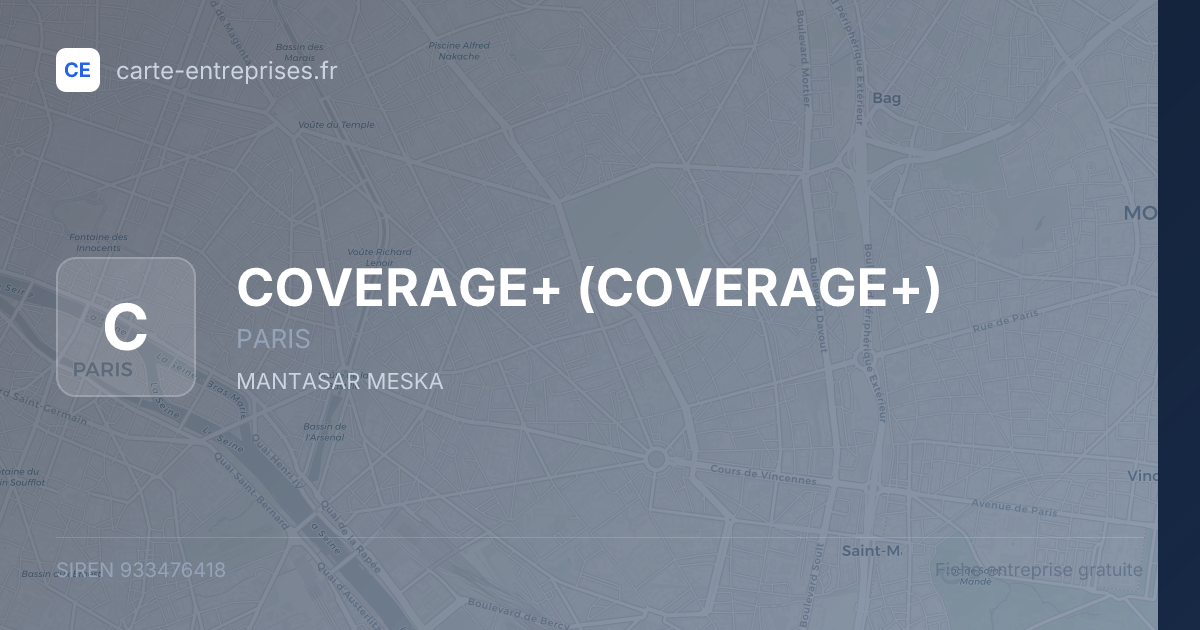 COVERAGE+ — 933476418 — fiche entreprise