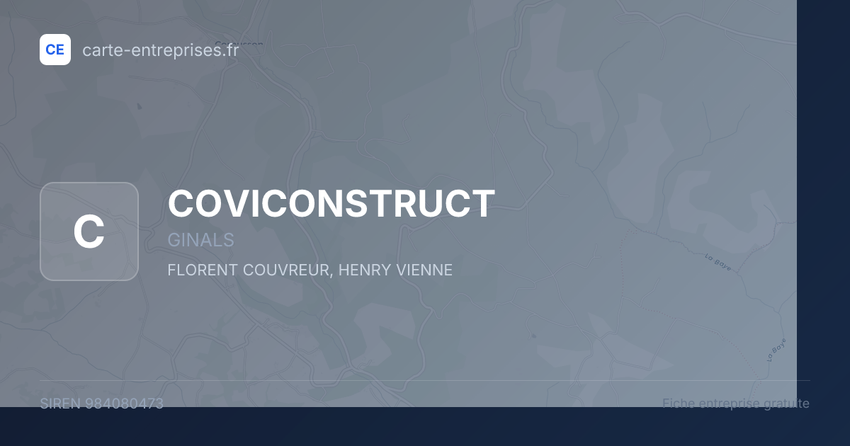 COVICONSTRUCT — 984080473 — fiche entreprise