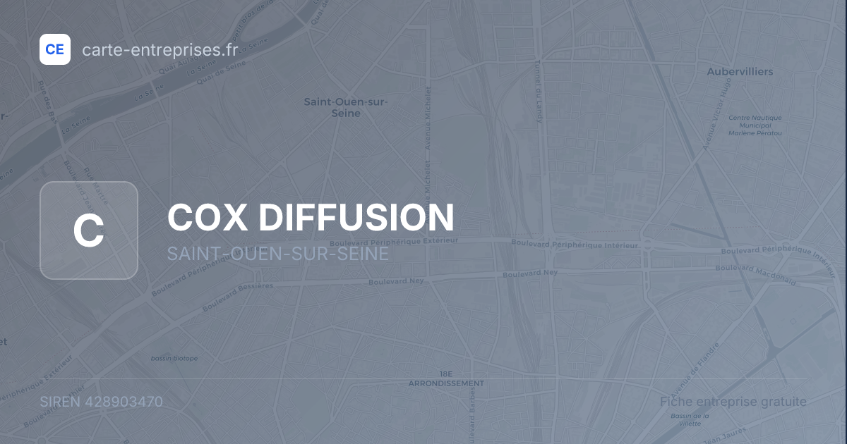 COX DIFFUSION — 428903470 — fiche entreprise