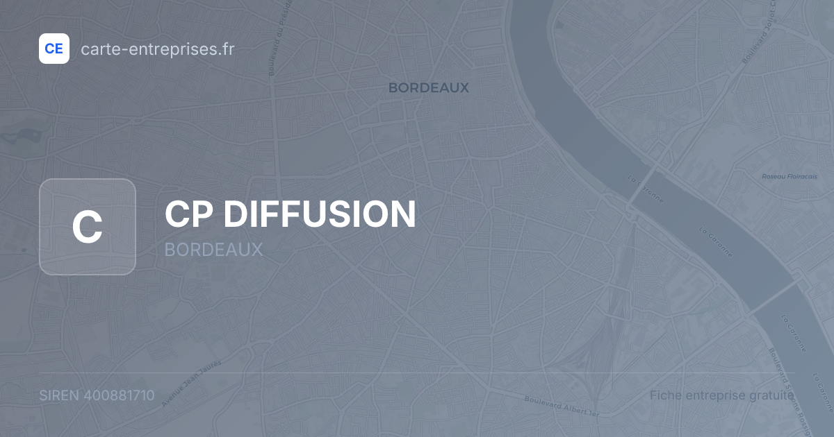 CP DIFFUSION — 400881710 — fiche entreprise