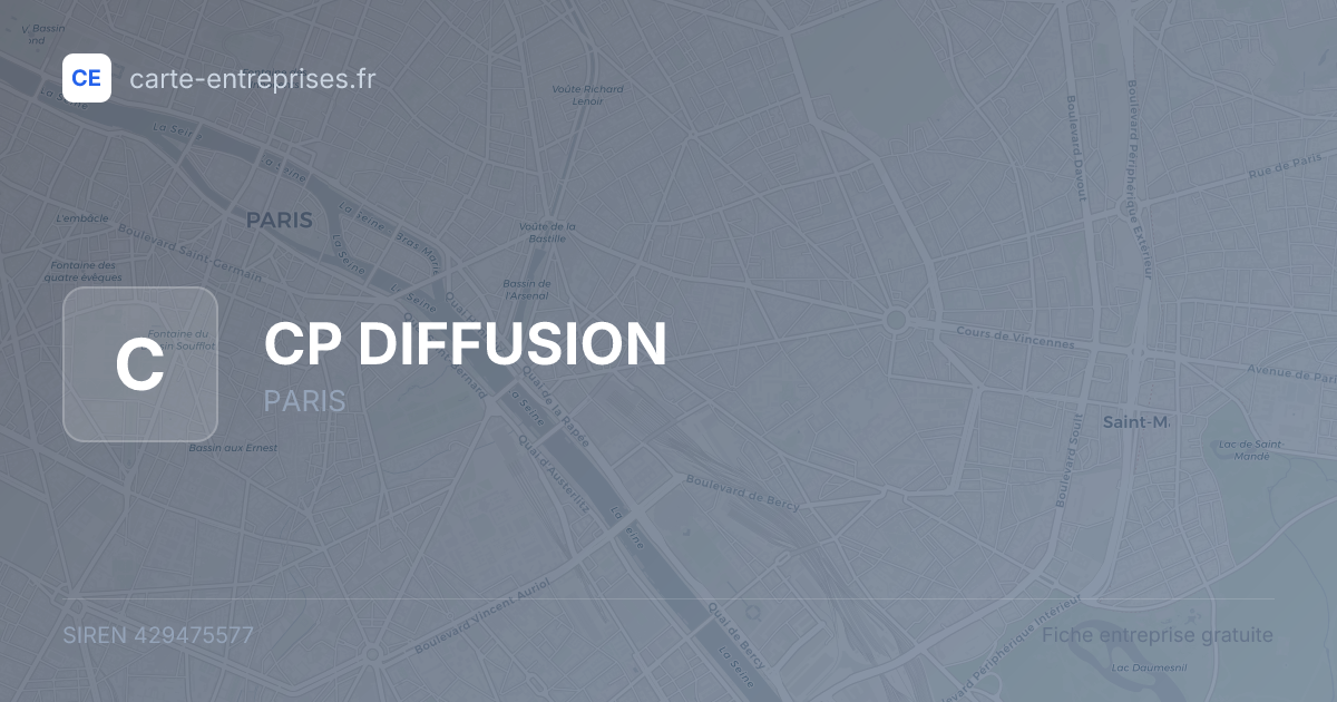 CP DIFFUSION — 429475577 — fiche entreprise