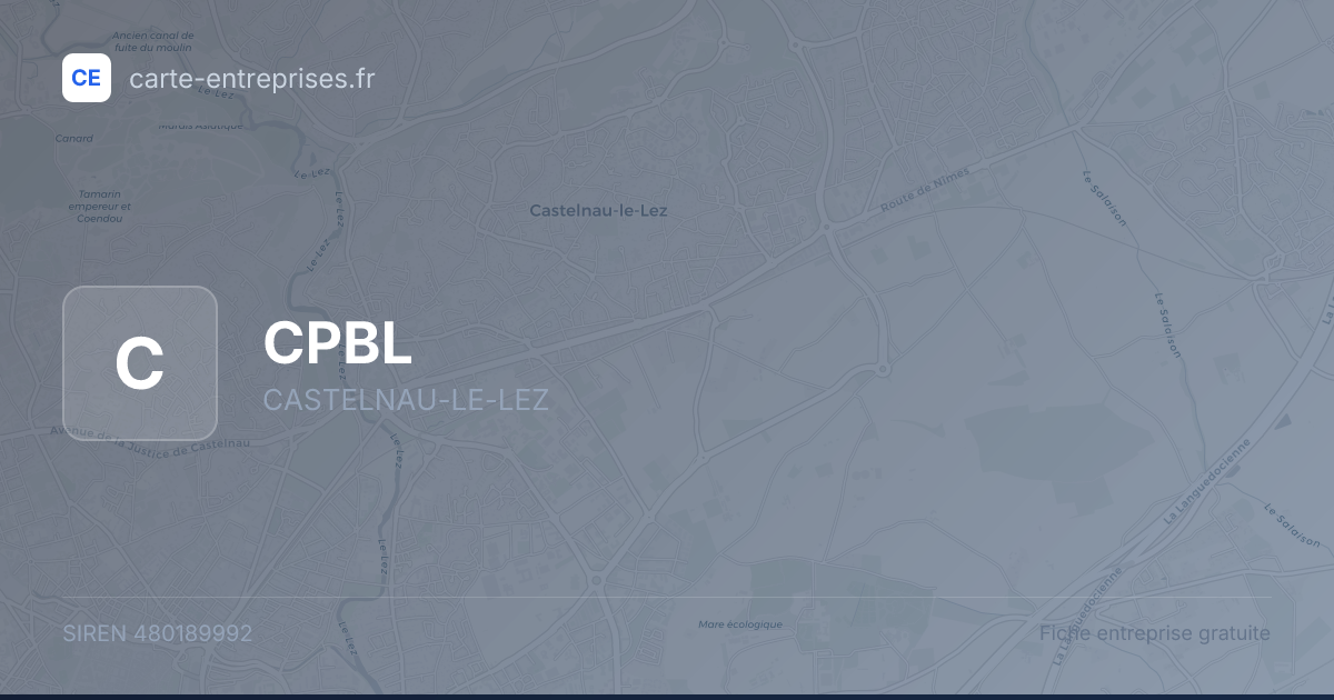 CPBL — 480189992 — fiche entreprise