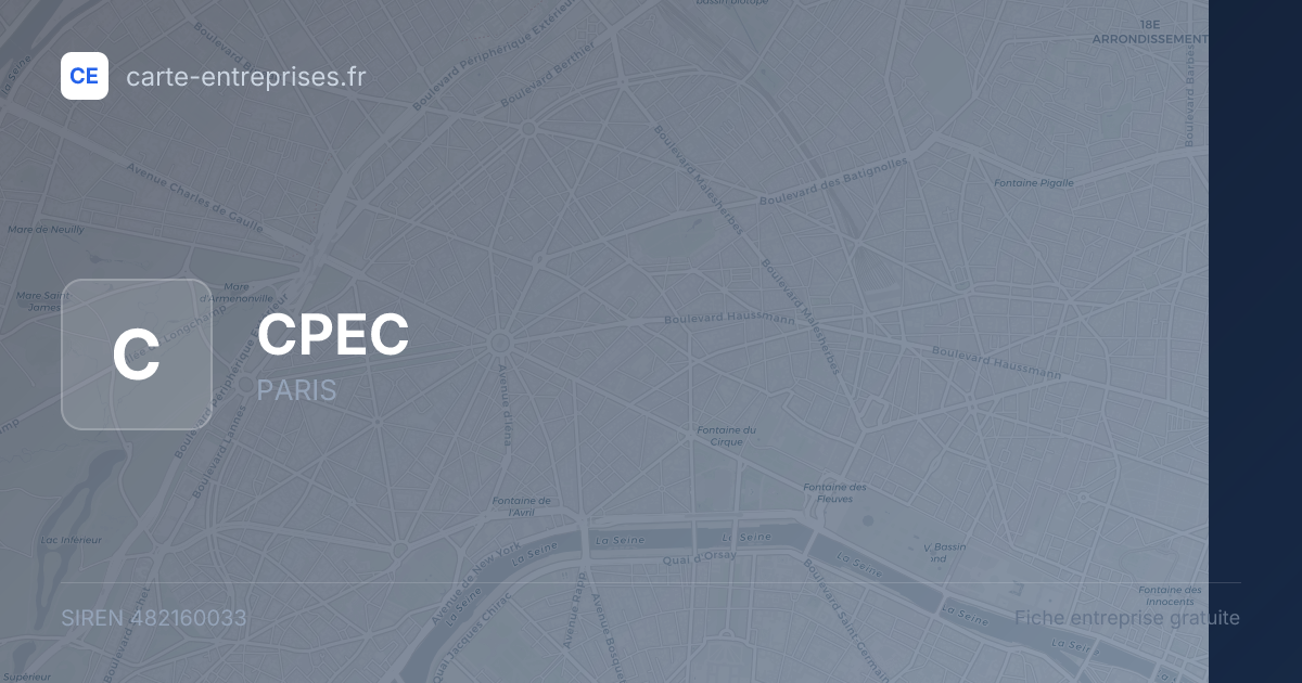 CPEC — 482160033 — fiche entreprise