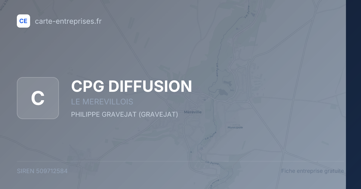 CPG DIFFUSION — 509712584 — fiche entreprise