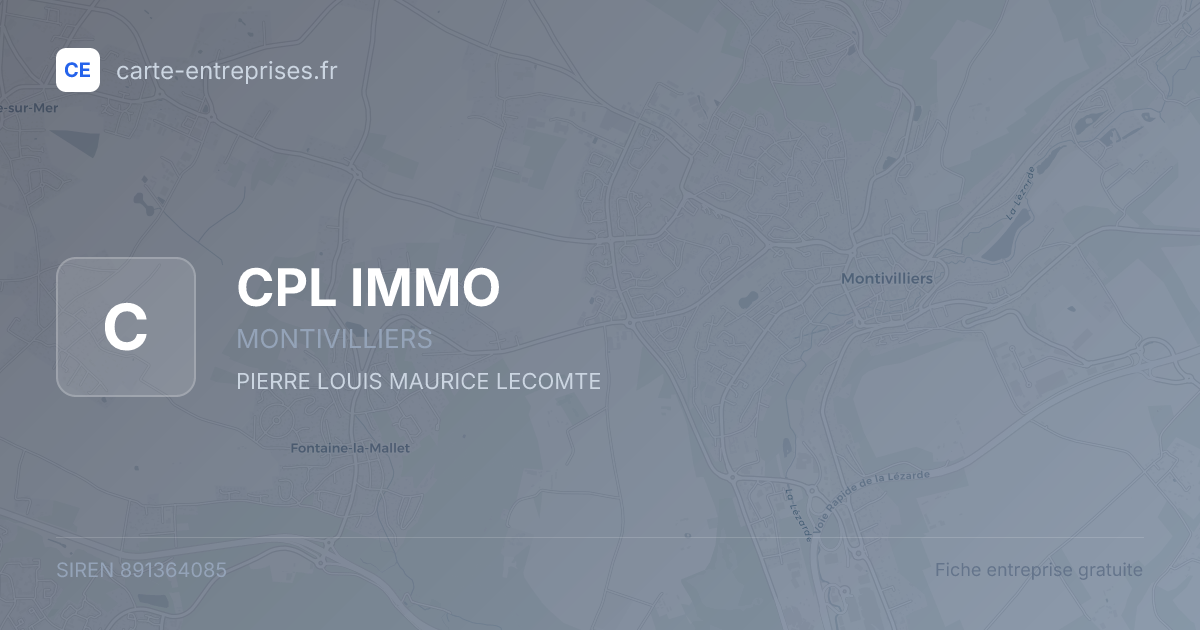 CPL IMMO — 891364085 — fiche entreprise