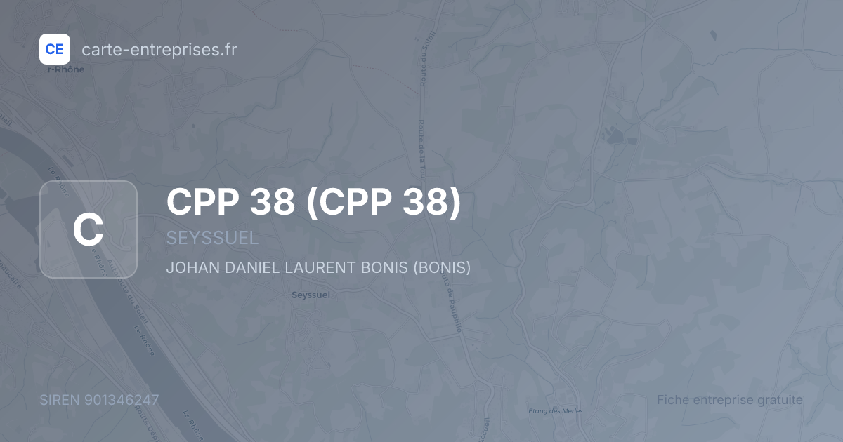 CPP 38 — 901346247 — fiche entreprise