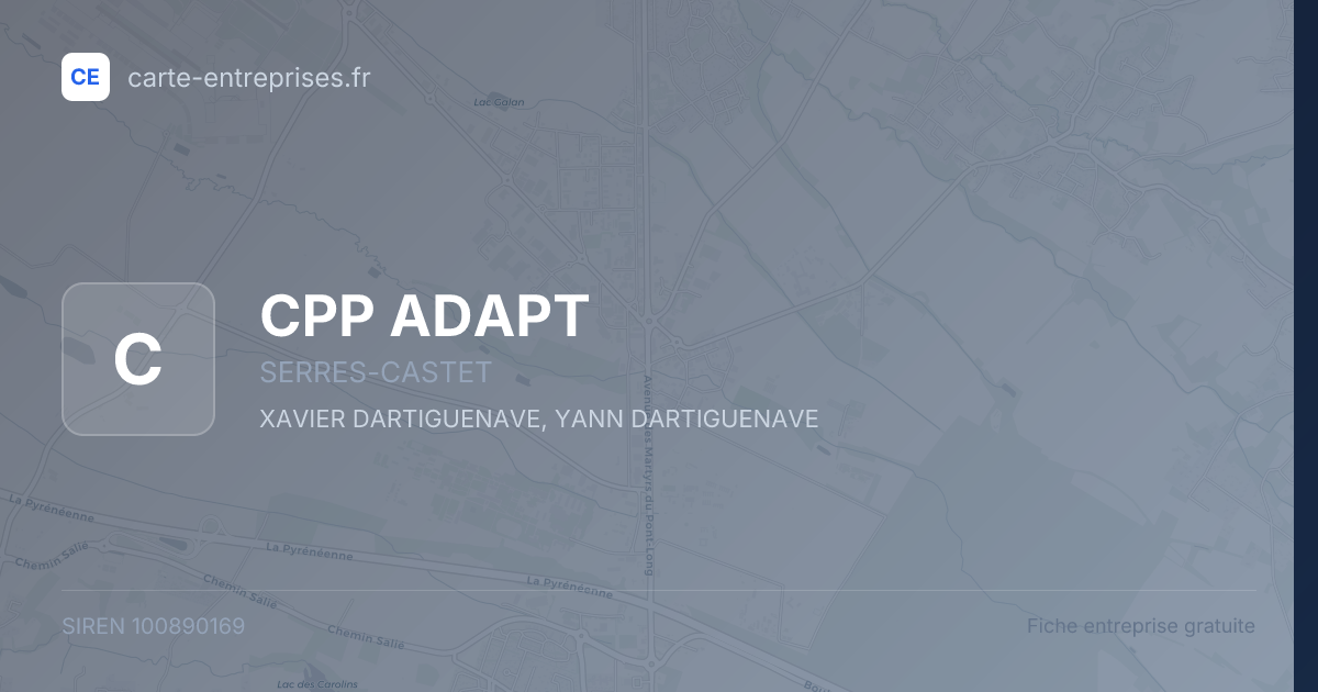 CPP ADAPT — 100890169 — fiche entreprise