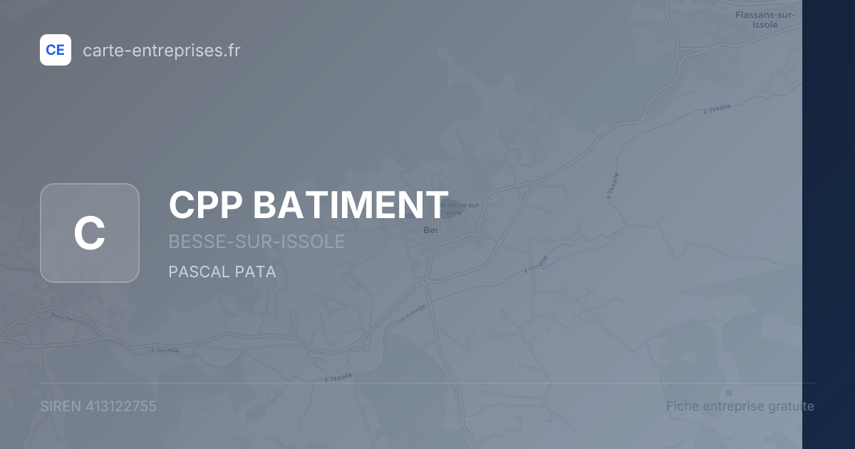 CPP BATIMENT — 413122755 — fiche entreprise