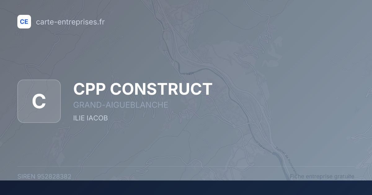 CPP CONSTRUCT — 952828382 — fiche entreprise