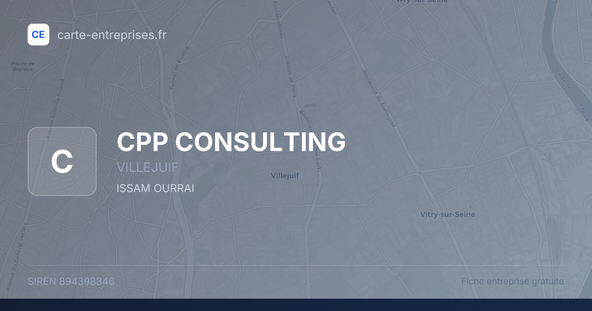 CPP CONSULTING — 894398346 — fiche entreprise