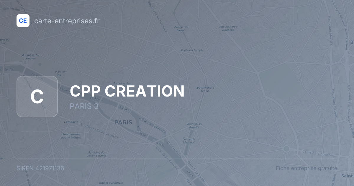 CPP CREATION — 421971136 — fiche entreprise