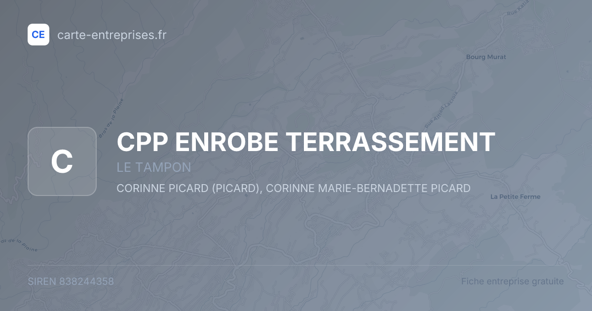CPP ENROBE TERRASSEMENT — 838244358 — fiche entreprise