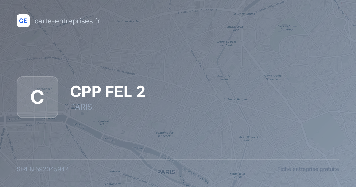 CPP FEL 2 — 592045942 — fiche entreprise