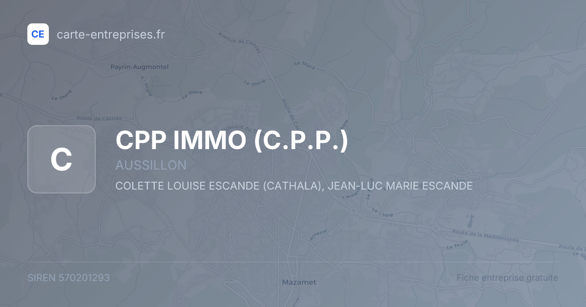 CPP IMMO (C.P.P.) — 570201293 — fiche entreprise