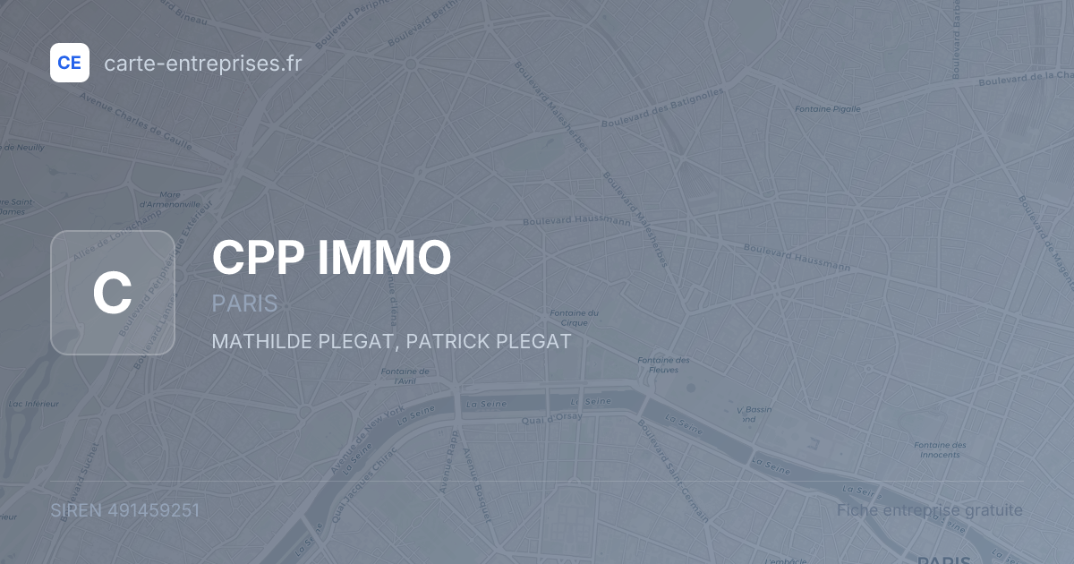 CPP IMMO — 491459251 — fiche entreprise