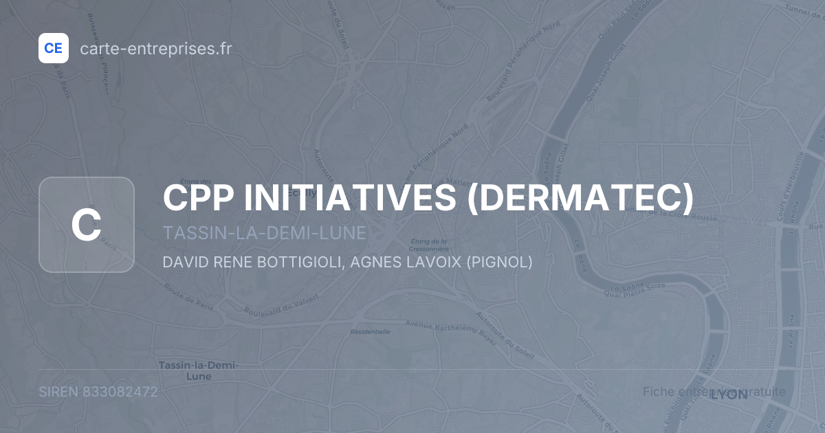 CPP INITIATIVES (DERMATEC) — 833082472 — fiche entreprise