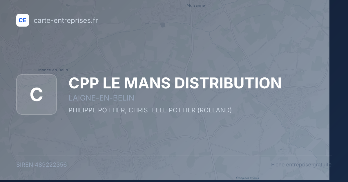 CPP LE MANS DISTRIBUTION — 489222356 — fiche entreprise