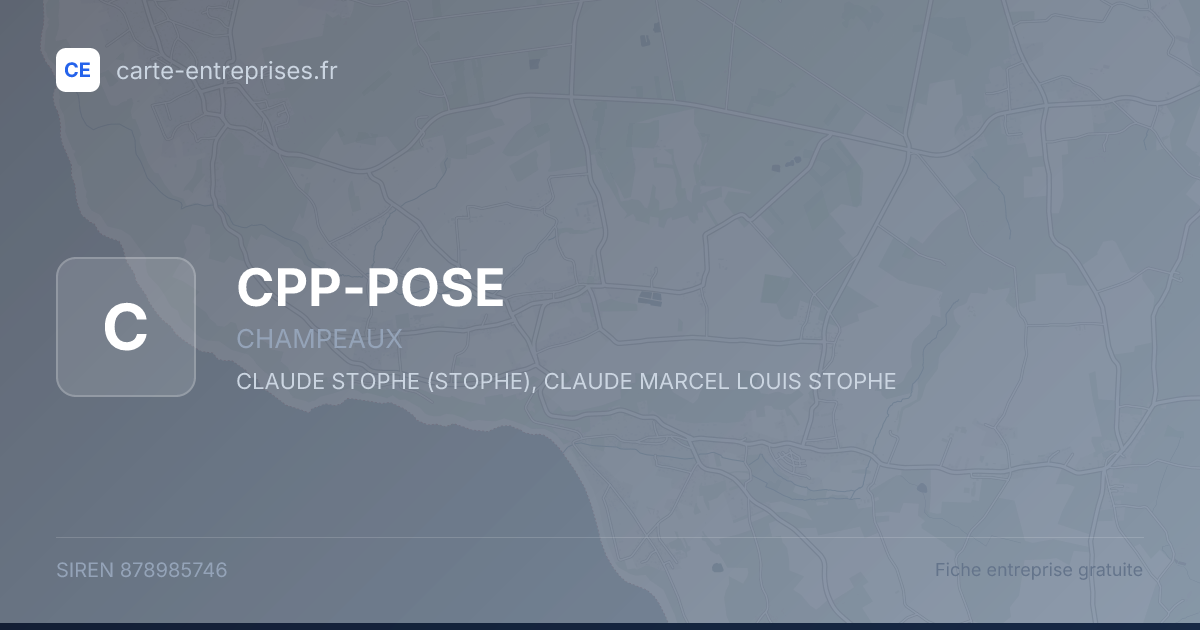 CPP-POSE — 878985746 — fiche entreprise