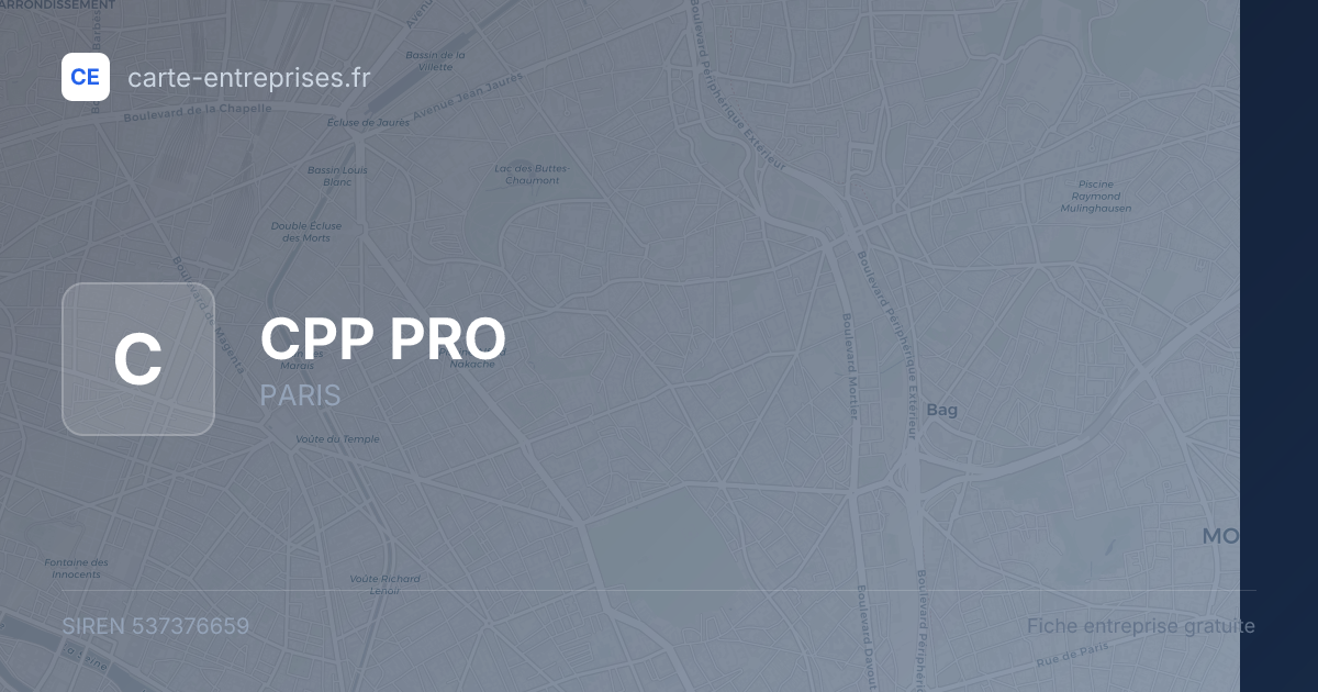 CPP PRO — 537376659 — fiche entreprise