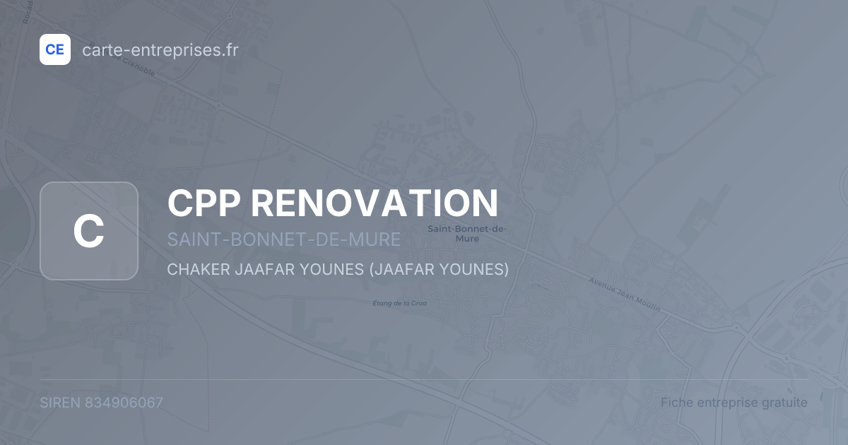 CPP RENOVATION — 834906067 — fiche entreprise