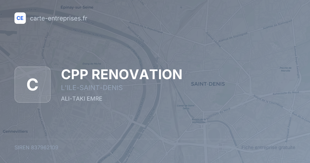 CPP RENOVATION — 837962109 — fiche entreprise