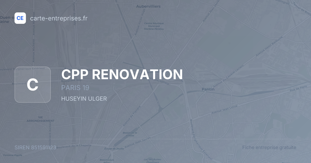 CPP RENOVATION — 851591123 — fiche entreprise