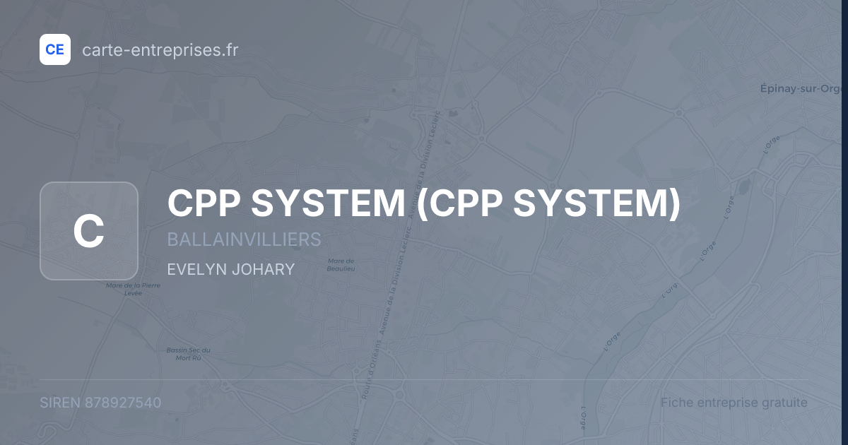 CPP SYSTEM — 878927540 — fiche entreprise