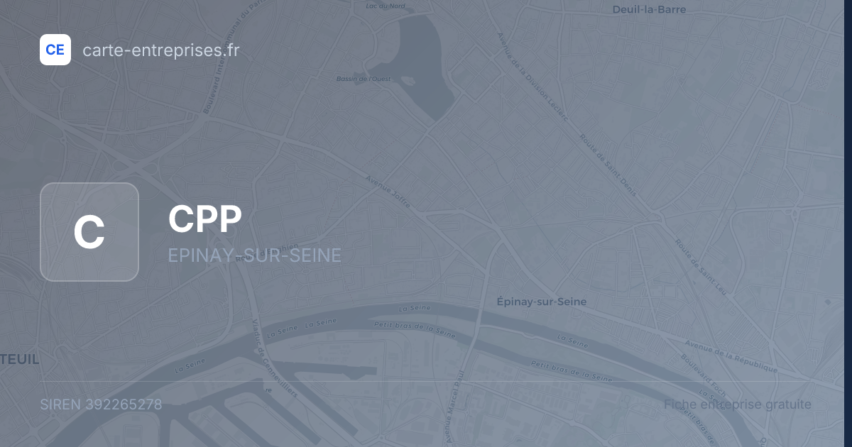CPP — 392265278 — fiche entreprise