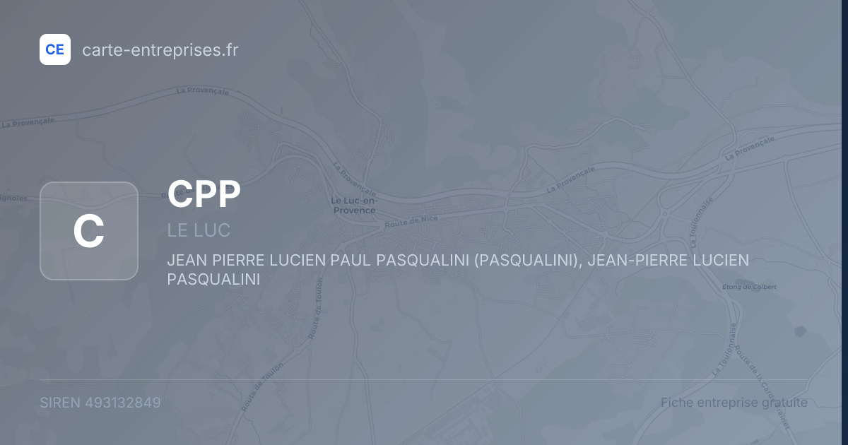 CPP — 493132849 — fiche entreprise