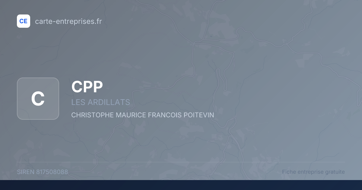 CPP — 817508088 — fiche entreprise
