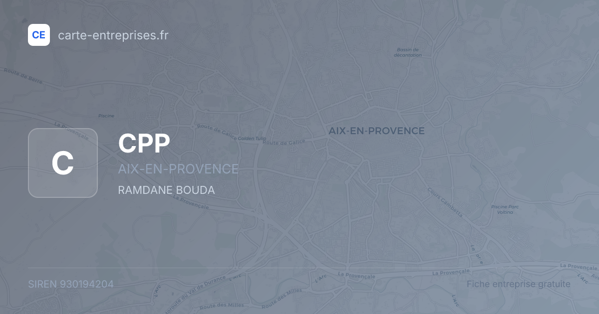 CPP — 930194204 — fiche entreprise