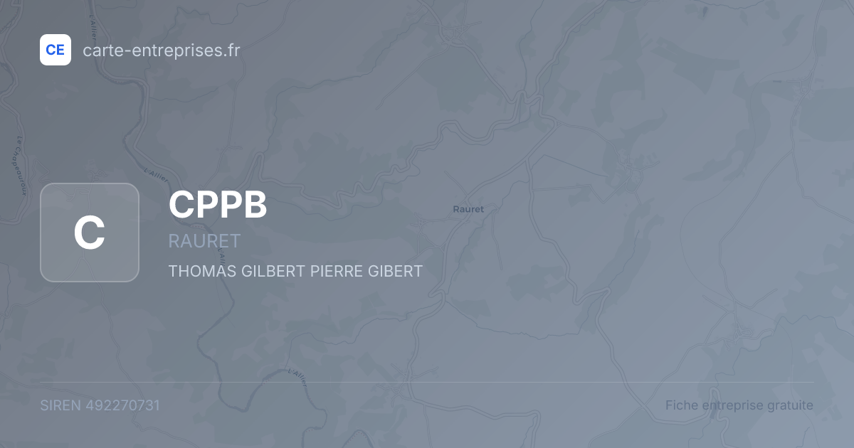 CPPB — 492270731 — fiche entreprise