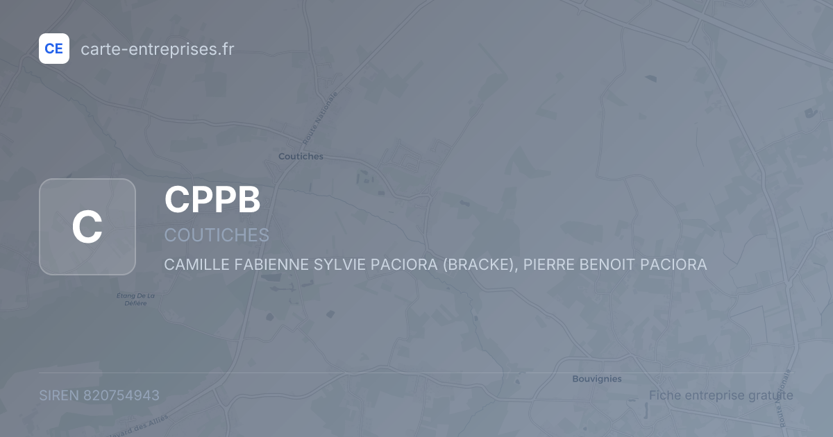 CPPB — 820754943 — fiche entreprise