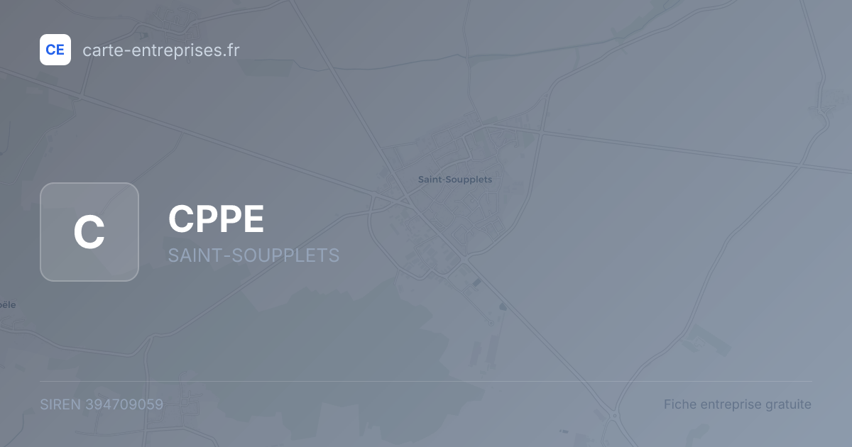 CPPE — 394709059 — fiche entreprise